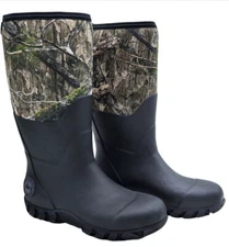 Habit Mens All Weather Rubber Boot Waterproof Mossy Oak Country Thick Sole Sz 7