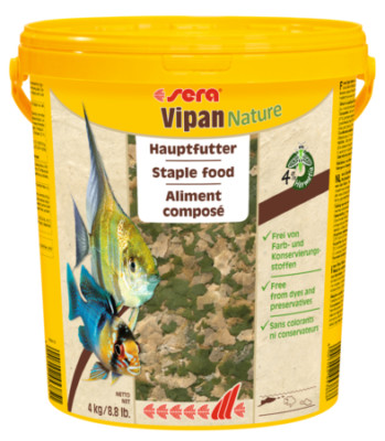 sera vipan Nature 21 Liter Großflocke Fischfutter Flockenfutter Hauptfutter