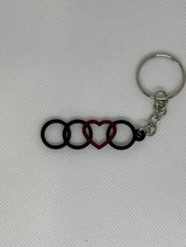 portachiavi audi love amore A1 A2 A3 A4 A5 A6 S1 S2 S3 S4 S5 S6 RS RS6 R8 auto 