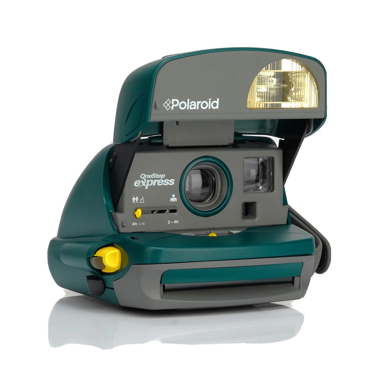 vintage polaroid one step express green 600 camera