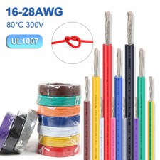 16-28AWG Flexible PVC Electronic Wire Tinned Copper Stranded Cable Multicolor