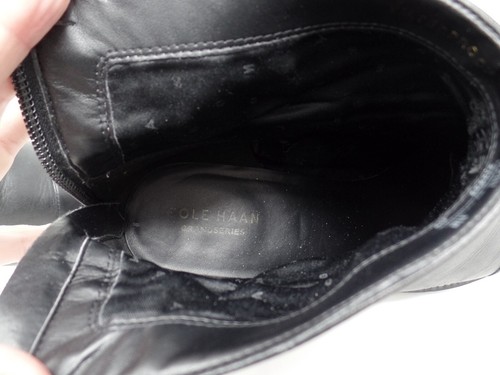 WOMENS COLE HAAN BLACK ANKLE BOOT BACK ZIPPER,11B W12111 WINNIE GRAND WATERPROOF - Picture 13 of 13