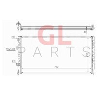 FÜR VW PASSAT B4 1993-1996 Kühler Wasserkühler 3A0121253T Neu