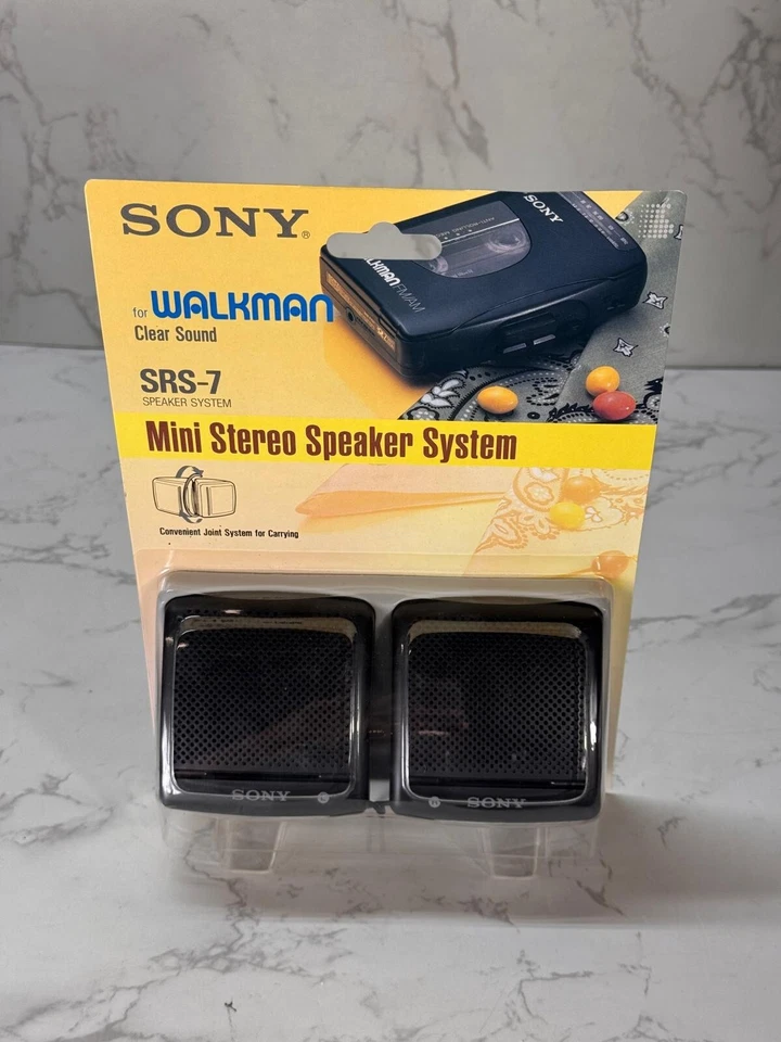 Sistema de altavoces Sony SRS-7 para Walkman Clear Sound Mini sistema de juntas NUEVO SELLADO Foto 3 de 4