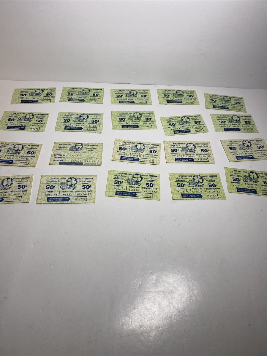 LOT OF 20 VINTAGE 1971, 1972 1973 NEW JERSEY LOTTERY TICKETS