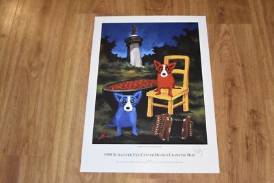 George Rodrigue Blue Dog Boiling My Blues Away Signed Numbered