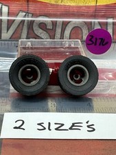 Vintage Slot Car Tires 1/24 - 1/32 Two Different Size Same Wheel Size PreOwned