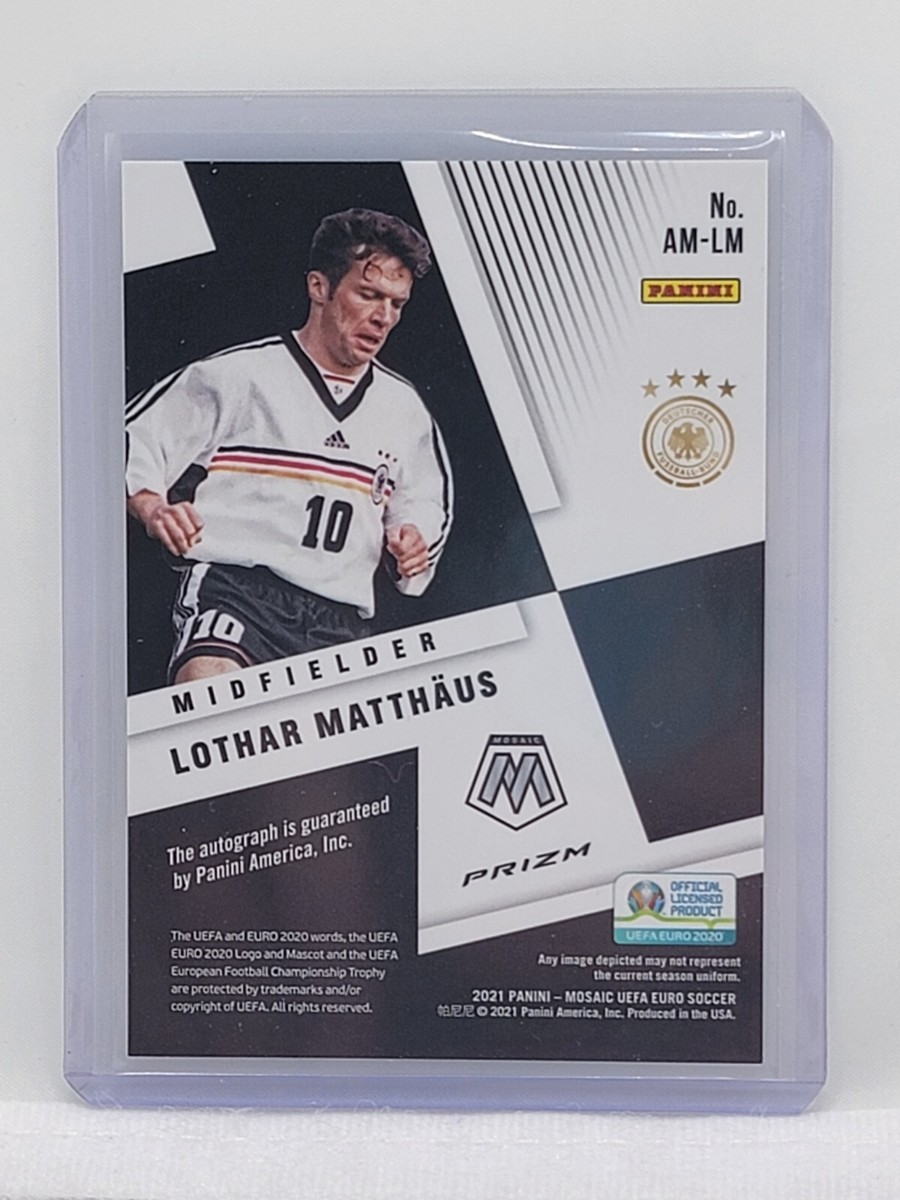 LOTHAR MATTHAUS AUTO Panini Mosaic UEFA Euro Green PRIZM GERMANY
