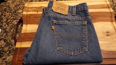Vintage Men's 505 LEVI'S Made in USA Orange Tab Straight Leg Jeans