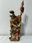 VINTAGE - St. Florian Religious Woodcarving Large Holy Figurine