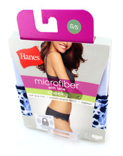 NWT HANES Microfiber Lace Size 5 / S 2-pack Various Color Women's Cheeky Panties