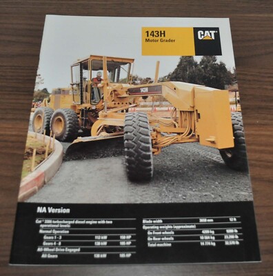 Caterpillar 143H Motor Grader Specification Technical Data Cat Brochure Prospekt