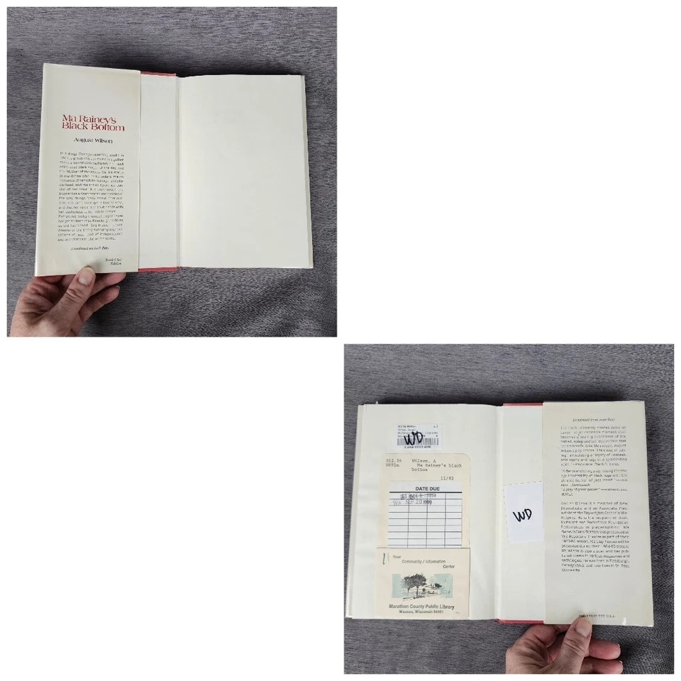 Ma Rainey's Black Bottom A Play by August Wilson Hardcover Book Club Edition VTG - Image 4 of 4