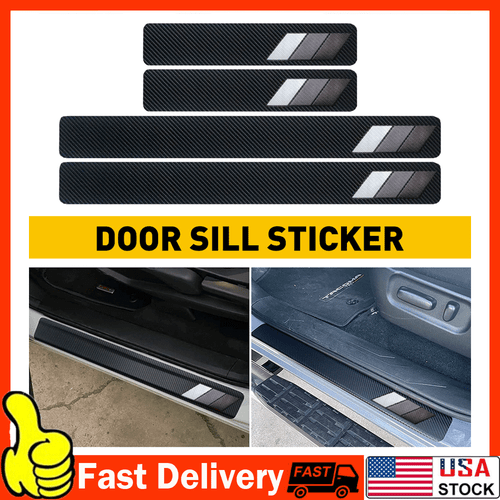 Sill Scuff Cover Anti 4PCS Car Door Scratch Sticker Accessories For Toyota RAV4 - Picture 17 of 17