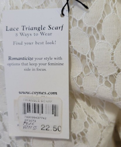 NEW! Lace Tassel Sheer Mesh Lightweight Triangle Scarf Shawls Wrap Head Cover - Picture 10 of 10