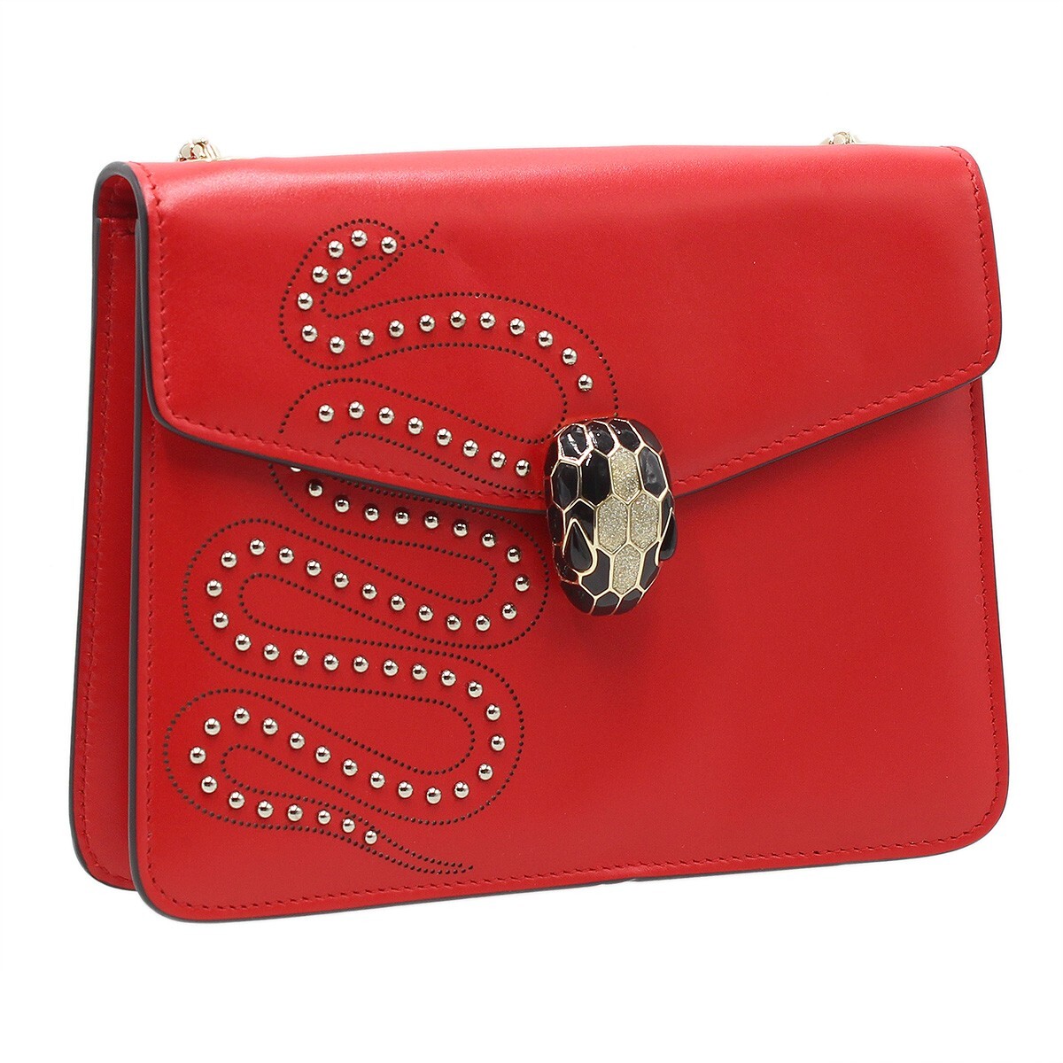 BVLGARI Serpenti FOREVER Leather Chain Shoulder Bag