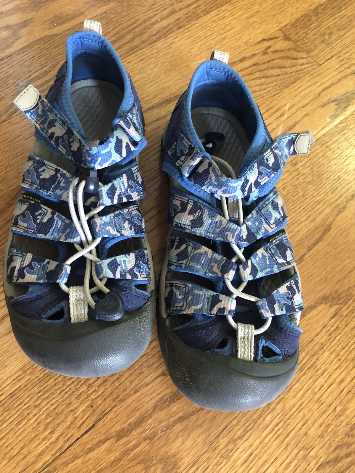 Scarpe sandali acqua Keen Newport bambino ragazzo taglia US 3 traspiranti blu mimetico