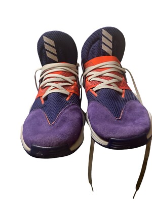 Men s Adidas James Harden light strike Mid Top GCA Phonic Suns Vol4 Purple Sz 18