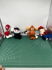 Rocky & Bullwinkle The adventures Plush Lot of 4 Dudley Stuffed Animal Toy