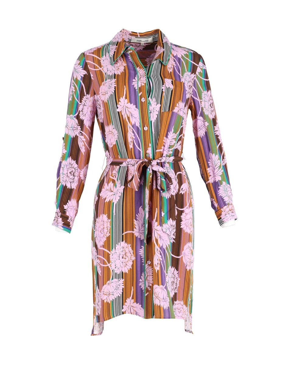Diane von furstenberg silk shop shirt dress