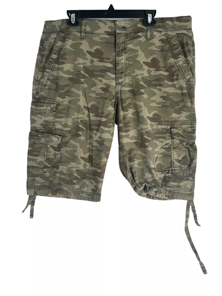 George Cargo Camo Shorts Stretch Double Back Flap Pocket Men Size