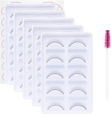 FADLASH 25 Pairs Training Lashes Strips Self Adhesive for Practice Eyelashes Extensions