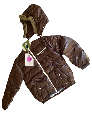 New adidas Mens Down Filled Winter Puffa JACKET Mustang Brown Removable Hood M