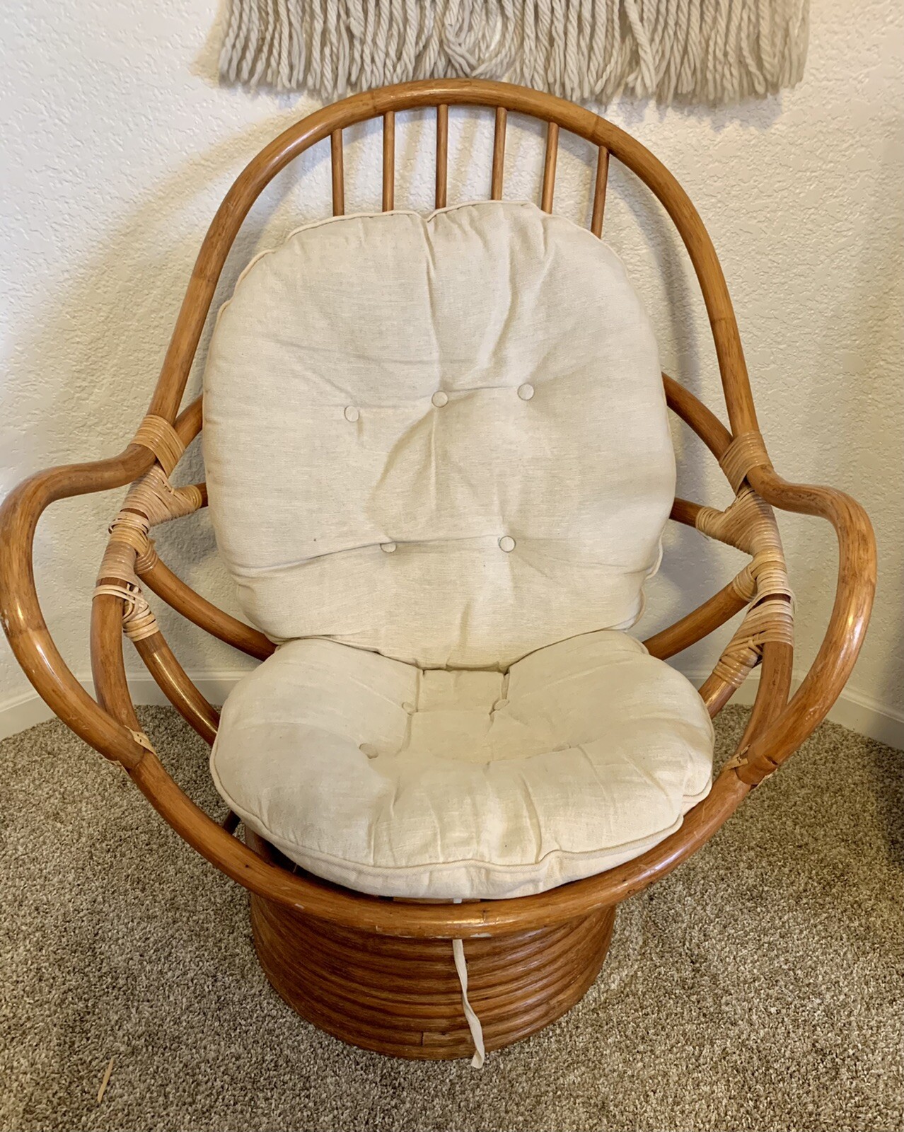 bamboo swivel rocker cushions