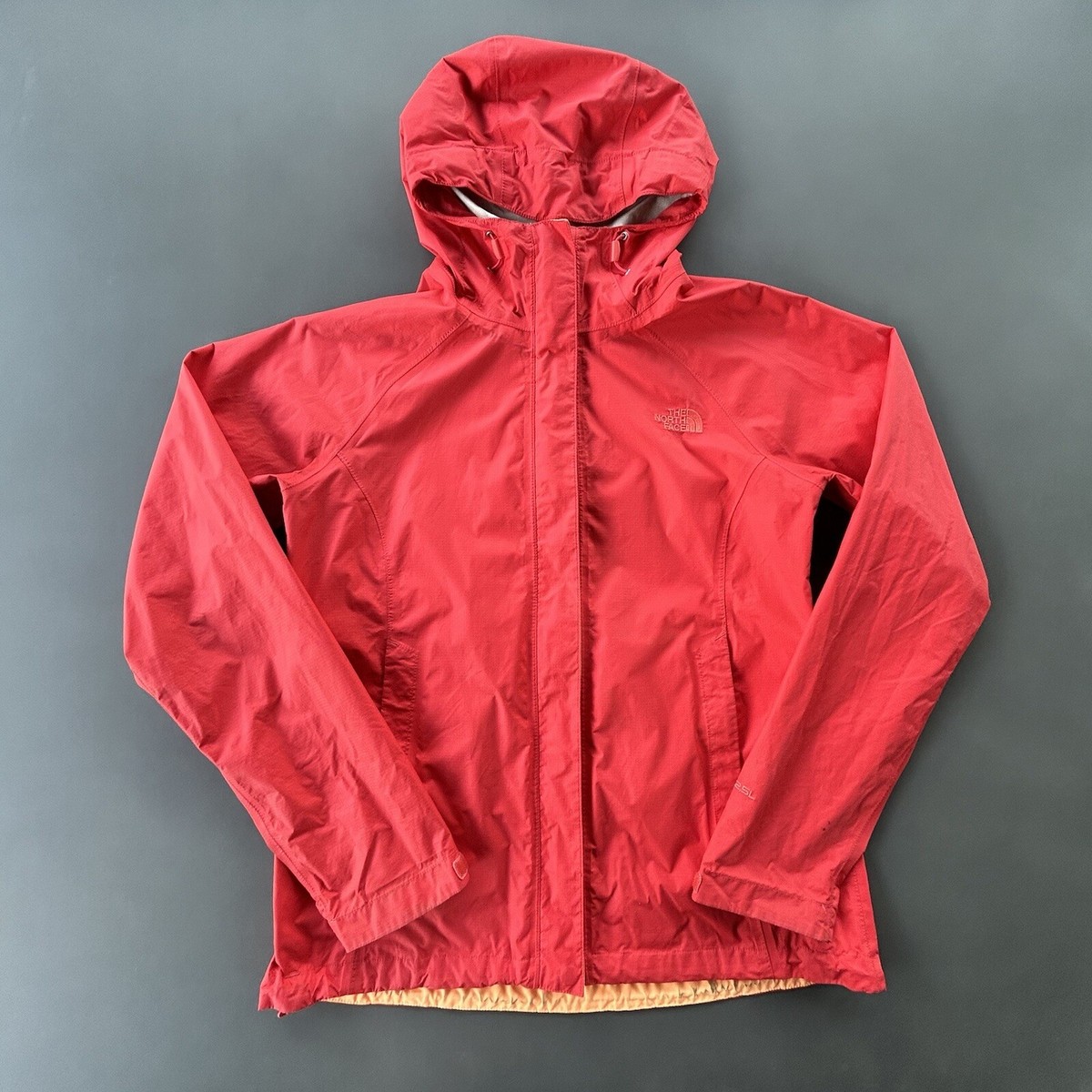 The North Face HyVent Jacket Womens Medium Bright Orange Rain