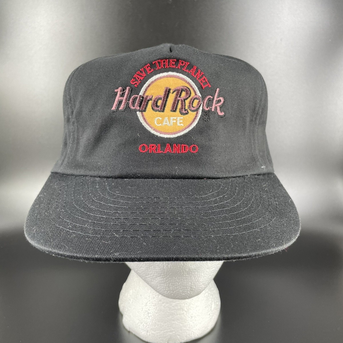 Hard Rock Cafe Orlando Embroidered Adjustable Black Hat Cap 
