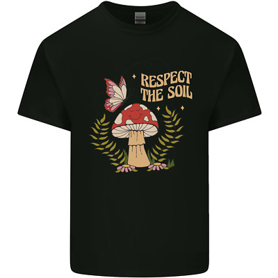 Respect the Soil Frog Klimawandel Hippie Herren T-Shirt leicht Baumwolle