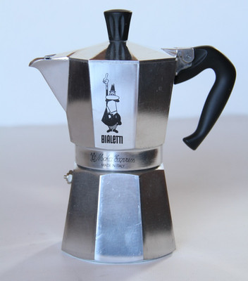 Bialetti Moka Pot Express Stovetop Espresso Coffee Maker Italy 6 cups NO FILTER