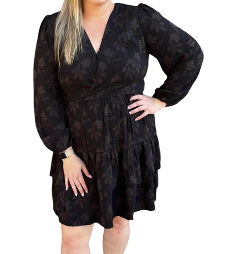She + Sky floral textured dress size S