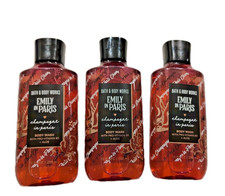 Bath  Body Works Emily Champagne In Paris Body Wash Shower Gel 10 oz Lot Of 3