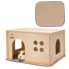 Guinea Pig House Hide - Wooden Hideout for Chinchilla Small Animals, Habitat ...