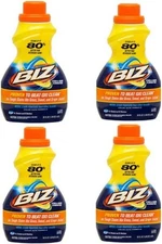 BIZ Stain and Odor Eliminator Liquid for Tough Stains 50 Ounce (4 pack)