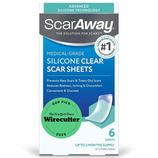 Scaraway Advanced Clear Silicone Scar Sheets, Medical Grade Silicone Strips 1.5