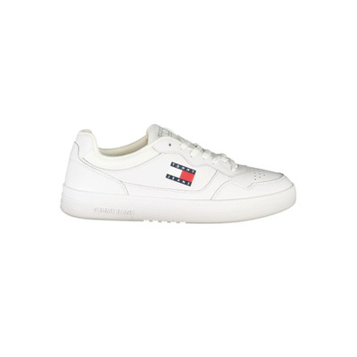 Tommy Hilfiger Jeans Herren Schuhe Sneaker Schnürschuh  LEDER  White  NEU!