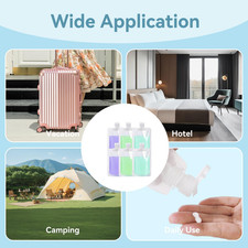 5 Pack Travel Pouches for Toiletries, 100Ml/3.51Fl Oz Fluid Makeup Packing Ba...