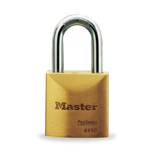 Master Lock 6850 Padlock, Keyed Different, Long Shackle, Rectangular Brass