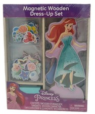 NIB Disney Princess ARIEL Magnetic Wooden Dress-Up Doll 23 Piece Set by TARA