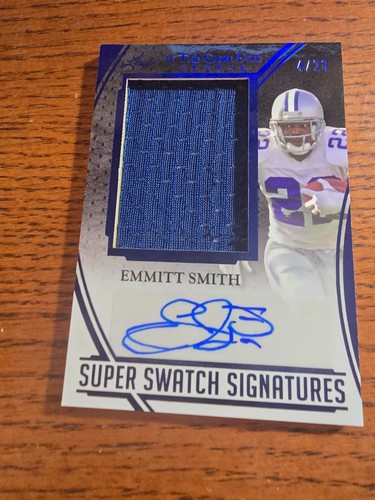 Leaf 2025 In the Game Used Emmitt Smith Super Swatch Signatures Auto 4/20