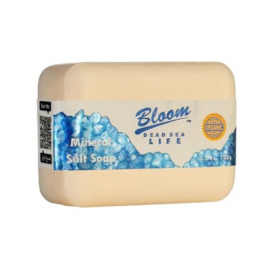 Bloom Dead Sea Scrub Soap 100g Exfoliating Face Body Natural Mineral Salt Bar 