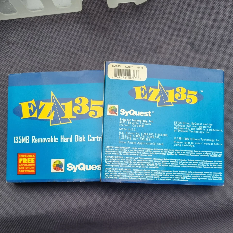 SyQuest EZ 135 Drive Removable Hard Disk Cartridges x 8 - Image 2 of 2