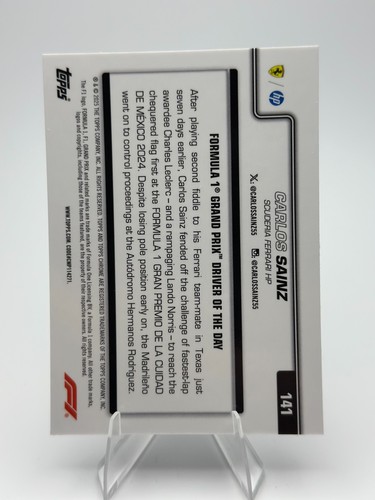 CARLOS SAINZ 2025 TOPPS CHROME F1 BW LAZER REFRACTOR #141 - Bild 2 von 2
