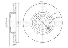 2x METELLI Bremsscheibe 23-0641C für DACIA LADA  passend für NISSAN RENAULT