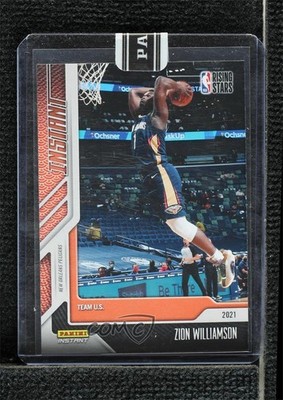 2020-21 Panini Instant Rising Stars Orange 19/25 Zion Williamson #6 07rm