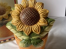 Certified International Corp.  Susan Winget Sunflower Cookie Jar Hand Painted 