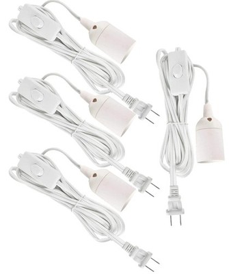 4/8/16 Pack 6FT 10FT Power Cable Adapter Cords Wire E26 Socket Switch On/Off