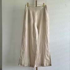 Cremieux Womens Natural Linen Wide Leg Pants ...